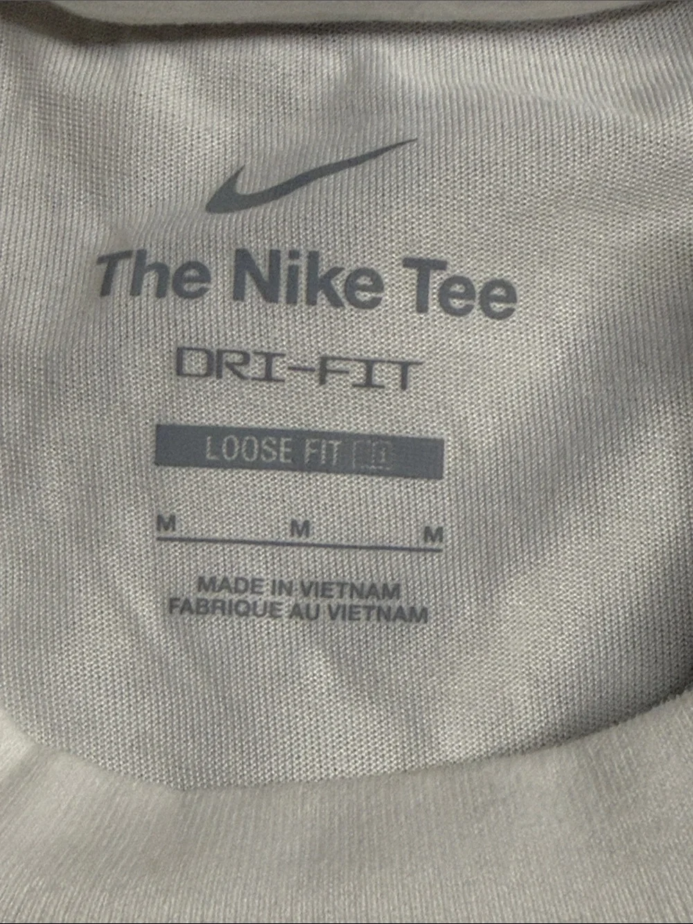 Nike White Short Sleeve Tee with Blue Graphic